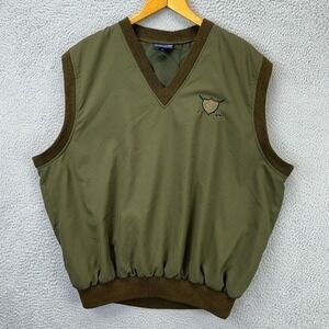 Sunderland Of Scotland Vest Mens‎ XL Green V- Neck Golf Wind Stopper Made In USA